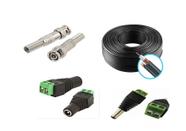 Kit instalação 6 camera de segurança cabo cftv e conectores