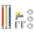 Kit Instalação Aquecedor Gás Flex Aço Inox Completo Censi