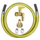 Kit Instalação Fogão/Forno/Cooktop 1.25m (Reg Corta-Fogo 90º,2 Abrac, Terminal 1/2x3/8 e Mang Tranc)