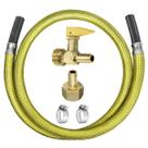 Kit Instalação Fogão/Forno/Cooktop 1.25m (Reg Corta-Fogo Reto, 2 Abrac, Terminal 1/2x3/8 e Mang Tran