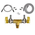 Kit Instalação Gás Encanado Duas Saídas Fogão Forno 80cm 3m Kit Instalação Gás Encanado Duas Saídas Fogão Forno 80cm 3m