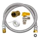 Kit Instalação Gás Encanado Mangueira 1M Adaptador Registro