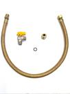 Kit Instalaçao Gás Encanado Mangueira Cobre ( Contuflex ) +registro+adaptador 1/2 Fêmea