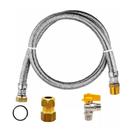 Kit Instalação Gás Natural Mangueira 80cm P/ Fogões Cooktop