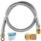 Kit Instalaçao Mangueira 1,20 Metro + adaptador Gás Encanado