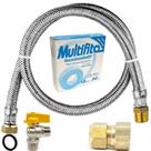 Kit Instalaçao Mangueira + Registro + Adaptador Gás Encanado Kit Instalaçao Mangueira + Registro + Adaptador Gás Encanado