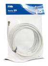 Kit Instalação Tv - Cabo Coaxial Rg59 15 Metros Com Ponteiras Tv Digitial Uhf Com Conector Coaxial De Rosca Rg59 KTIN-59