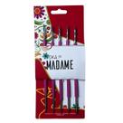 Kit Instrumentos Manicure com 5 Palitos Duplos em Aço Inox e Silicone Alta Temperatura
