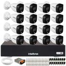 Kit Intelbras 16 Cam Vhd 1220b Full Color 1080p Dvr Mhdx 1016 S/Hd
