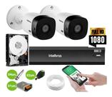 Kit Intelbras 2 Cam Full Hd 1220b Dvr 3104 Full Hd C/ Hd