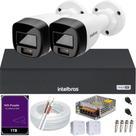 Kit Intelbras 2 Câmeras 3220b Full Color áudio Dvr 4ch 1104c Hd 1TB Purple