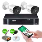 KIT Intelbras 2 Câmeras HD + DVR Intelbras 1104 + Acessórios + App Monitoramento + HD 500 GB