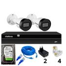 Kit Intelbras 2 câmeras IP Vipc 1230B NVD 1404 C/HD 1TB
