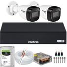 Kit Intelbras 2 Câmeras Vhd 1230 Full Hd 30m Dvr De 4 Canais com hd 1tb