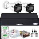 Kit Intelbras 2 Câmeras Vhd 1230 Full Hd 30m Dvr De 4 Canais com hd 500GB