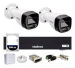 Kit Intelbras 2 Vhd 1120b Full Color, Dvr Mhdx 1004,c/500gb