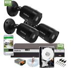 Kit Intelbras 3 Cameras de Segurança 1220b Black Full Hd Dvr Mhdx 3004 C/ Hd