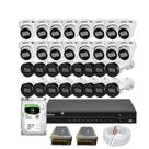 Kit Intelbras 32 câmeras de Segurança Vhd 1230 30m Dvr de 32 canais 1232 Hd 3tb