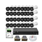Kit Intelbras 32 câmeras de Segurança Vhd 1230 30m Dvr de 32 canais 1232 Hd 3tb
