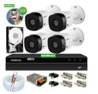 Kit Intelbras 4 Cam 1120b Dvr 8 Canais 1108 Intelbras C/Hd