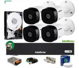 Kit Intelbras 4 Cam 1120b G4 Ir 20m Dvr 4 Mhdx 1104 Hd 500g