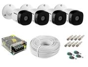 Kit Intelbras 4 Câmera de Segurança 1120b G6 Ir 20m + Acessórios