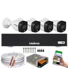 Kit Intelbras 4 Câmeras de Segurança VHD 1120b Full Color hd Dvr Mhdx 1004-C Full Hd s/hd