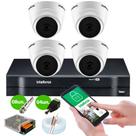 KIT Intelbras 4 Câmeras HD + DVR Intelbras 1104 + Acessórios + App de Monitoramento + HD 1 Tera