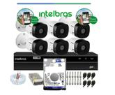 Kit Intelbras 6 Cam. Hdcvi 1120b Dvr 8ch Mhdx Multi Hd C/hd 1tb