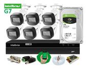 Kit Intelbras 6 Cam Vhd 1130b Ir 30m Dvr 8ch Mhdx 1008 C/ 1tb