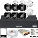 Kit Intelbras 6 Câmeras 1220b Full Color Dvr 8ch Mhdx 1108c Hd 3TB colorido 24hrs