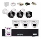 Kit Intelbras 6 Cameras de Segurança Full Color 3220 Fc Audio, Dvr 3008c 1tb