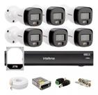 Kit Intelbras 6 Cameras Segurança 1220b Full Color Dvr Imhdx 3008 + hd 2tb