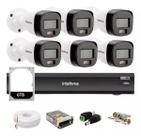Kit Intelbras 6 Cameras Segurança 1220b Full Color Dvr Imhdx 3008 + hd 6tb