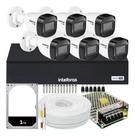 Kit Intelbras 6 Câmeras Vhd 1230 30m Dvr De 8 Canais Hd 1tb