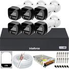 Kit Intelbras 6 Full Color Vhd 1120b Dvr 8 Mhdx 1108c Hd 1TB colorido 24hrs