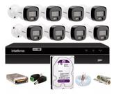 Kit Intelbras 8 Cam. 1220b Full Color Dvr 1208 1tb Purple