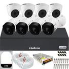 Kit intelbras 8 Câmeras Bullet + Dome Hd 720p + Dvr Mhdx 1108 + Hd1tb+200m de cabo