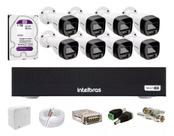 Kit Intelbras 8 Full Color Vhd 1120b Dvr 8 Mhdx 1008c Hd/1tb