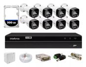 Kit Intelbras 8 Vhd 1120b Full Color, Dvr Mhdx 1208 C/500gb