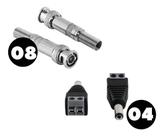 Kit Intelbras Conector Conex 1000 C/ 8 Bnc Mola E 4 P4 Macho Kit Intelbras Conector Conex 1000 C/ 8 Bnc Mola E 4 P4 Macho