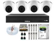 Kit Intelbras Full Hd Dvr 04ch + 04 Cameras C/ Áudio + HD + Acessórios