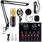 Kit Interface Mesa V8 + Microfone Bm800 C/Braço Articulado Podcast Streamer