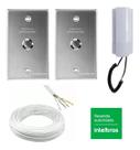 Kit Interfone Intelbras TDMI 300 com 2 Botoeiras BT 5000 e 100m de Cabo