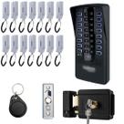 Kit Interfone Porteiro Coletivo 14 Pontos Apartamentos Intelbras Com Fechadura e Tags Acesso