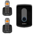 Kit Interfone Porteiro Residencial Intelbras Sem Fio TIS 5010 02 Ramais Internos