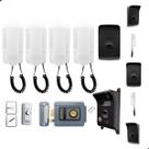 Kit Interfone Porteiro Residencial IPR 1010 Intelbras Com 3 Extenção de Audio Combo Oficial