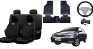 Kit Interior Corolla 03-08: Capa de Couro, Tapetes e Volante
