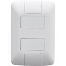 Kit Interruptor Duplo Tramontina Linha Aria 4x2 Branco Kit Interruptor Duplo Tramontina Linha Aria 4x2 Branco