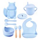 Kit Introdução Alimentar Alimentação Refeição Completa Para Bebê Crianças Infantil Prato Copo Talher Babador 10 Pçs Kit Introdução Alimentar Alimentação Refeição Completa Para Bebê Crianças Infantil Prato Copo Talher Babador 10 Pçs